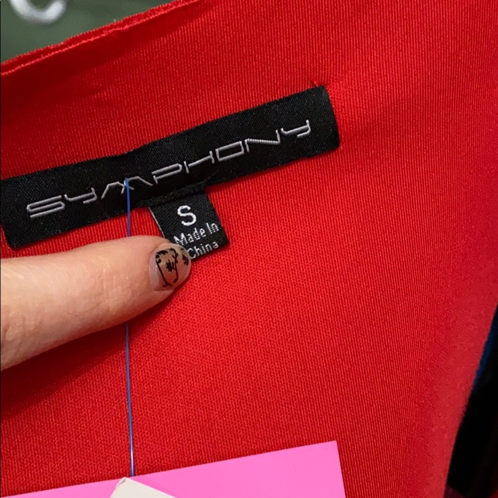 Sexy Red dress with Mermaid cut Sz S - Picture 7 of 7